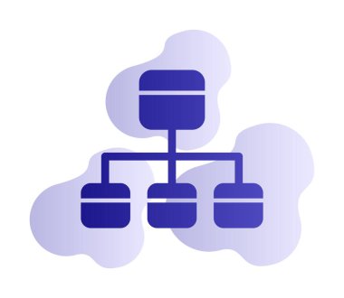 Modern Akış Çizelgesi simgesinin vektör çizimi                            