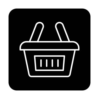 Alışveriş sepeti ikonu vektör illüstrasyonu 