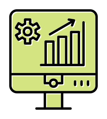 Pazar analiz simgesi vektör illüstrasyonu