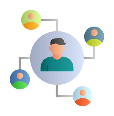 vektör olarak düz sosyal ağ simgesi. logotype