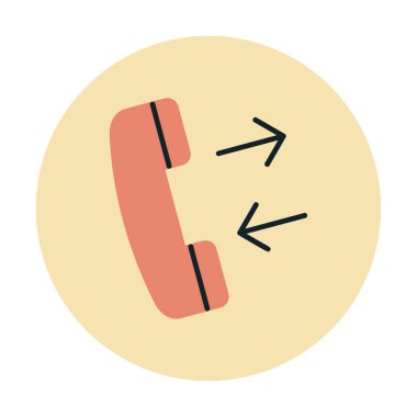 Basit bir telefon görüşmesi. simge vektör illüstrasyonu  