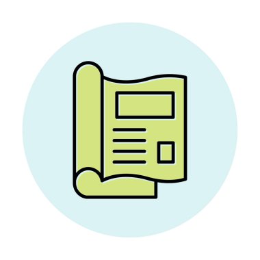 dergi simgesi, vektör illüstrasyonu basit tasarım