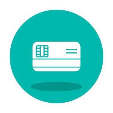 Kredi kartı simgesi, vektör illüstrasyonu basit tasarım