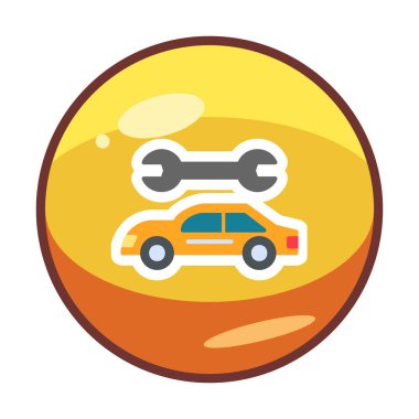 araba tamir ikonu vektör illüstrasyonu