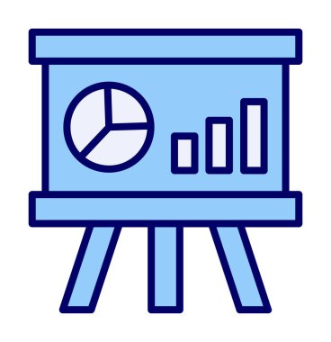 Whiteboard simgesinin vektör illüstrasyonu