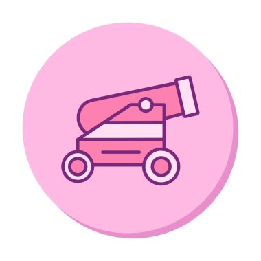 Basit Topçu simgesi, vektör illüstrasyonu