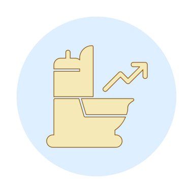 Ok simgesi vektör illüstrasyonlu idrar 