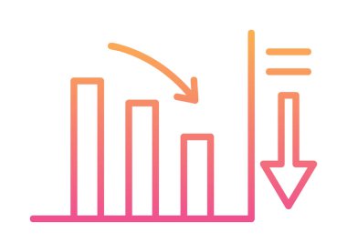 Basit grafik simgesi, vektör illüstrasyonunu azalt