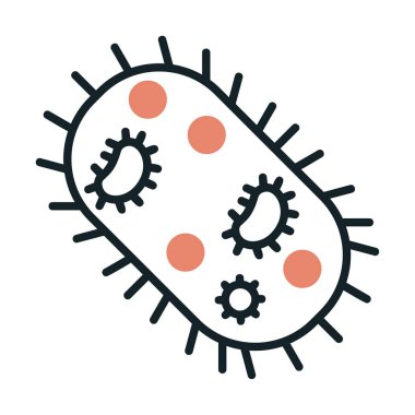 düz mikroorganizma ikon vektör illüstrasyon tasarımı