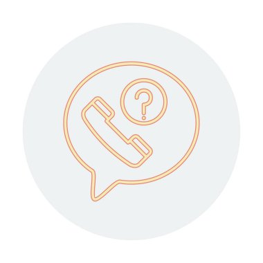 Basit kaçırılan çağrı simgesi, vektör illüstrasyonu