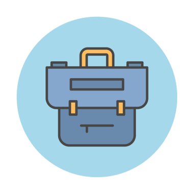 Portföy düz vektör simgesi