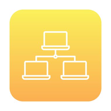 Basit ağ simgesi, vektör illüstrasyonu