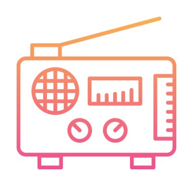 radyo ikonu. özet çizim vektörü 