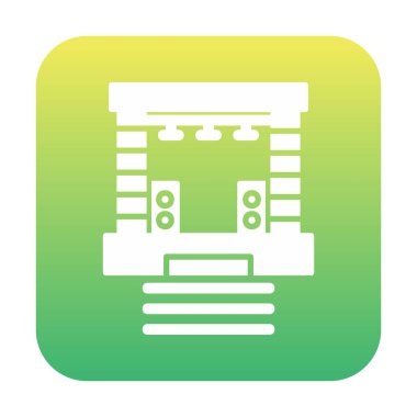 sahne ikonu vektör illüstrasyonu 