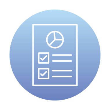 Çalışma Raporu simgesinin vektör illüstrasyonu