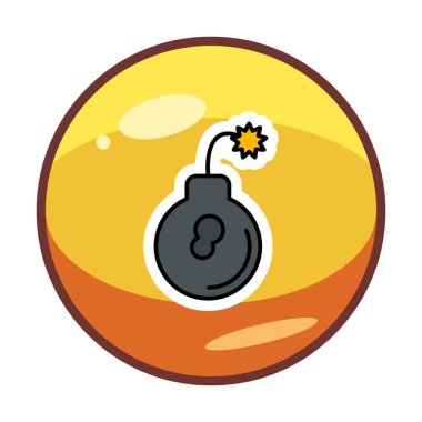 Bomba simgesi vektör illüstrasyonu