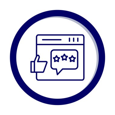 düz geribildirim simgesi vektör çizimi tasarımı