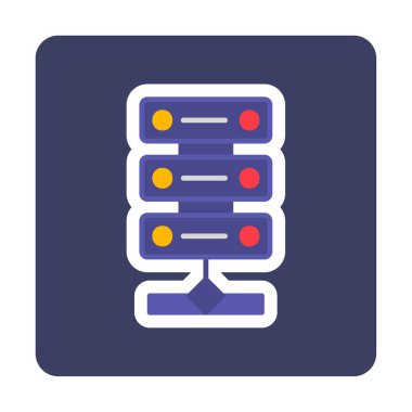 Ağ sunucu simgesinin vektör illüstrasyonu 