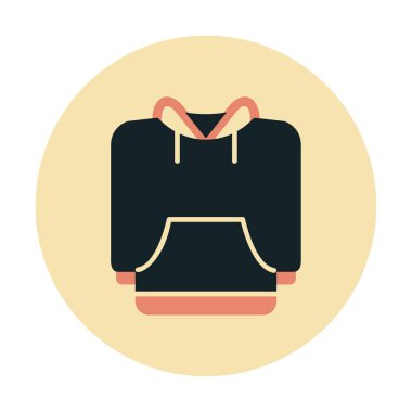 Basit kapüşonlu simge, vektör çizimi