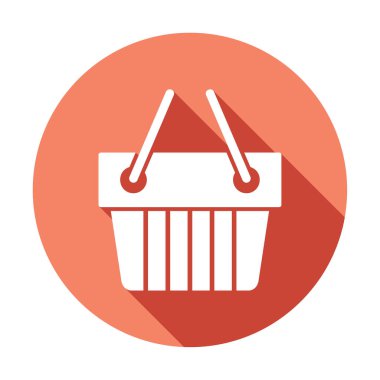 Alışveriş sepeti ikonu vektör illüstrasyonu 