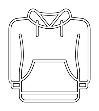 Basit kapüşonlu simge, vektör çizimi