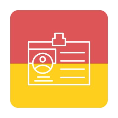 ID kart simgesi vektör illüstrasyonu                                  