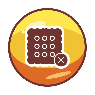 Basit Şekersiz simge, vektör illüstrasyonu