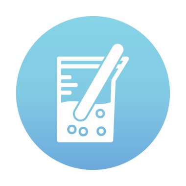 Beaker modern simgesinin vektör illüstrasyonu                          