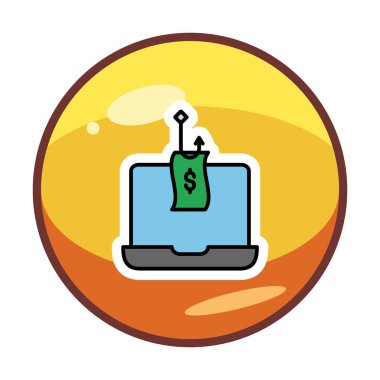 Basit bir sahte para ikonu. vektör