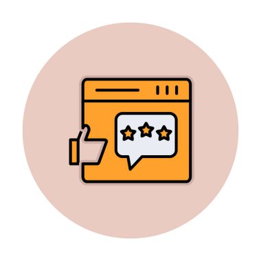 düz geribildirim simgesi vektör çizimi tasarımı