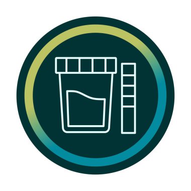 İdrar Test Ağı simgesi, vektör illüstrasyonu