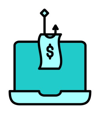 Basit bir sahte para ikonu. vektör