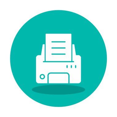 Yazıcı simgesi vektör illüstrasyonu