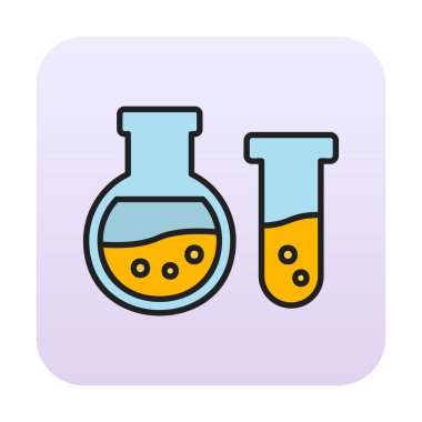 Matara ikonu. Laboratuvar ekipmanları. vektör illüstrasyonu.                     