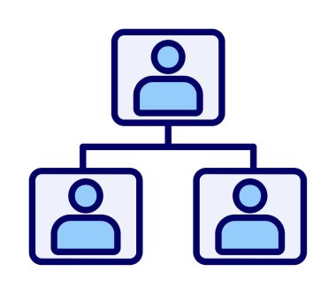 Basit ağ simgesi, vektör illüstrasyonu