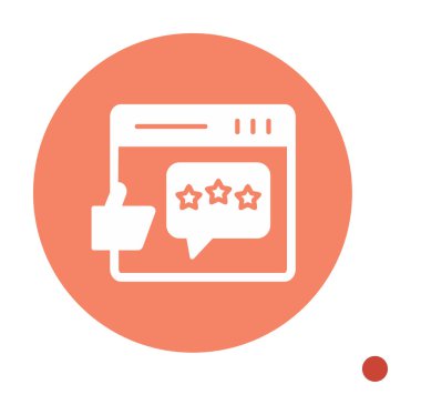 düz geribildirim simgesi vektör çizimi tasarımı