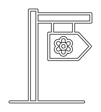 Tabela düz simgesi, vektör illüstrasyonu