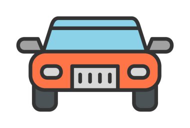 araba web simgesi basit illüstrasyon 