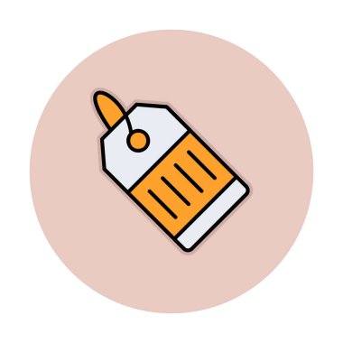 Fiyat Etiketi simgesi, vektör illüstrasyonu basit tasarım