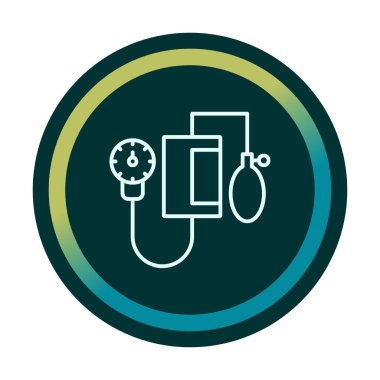 Basit Kan basıncı ölçüm simgesi, vektör illüstrasyonu