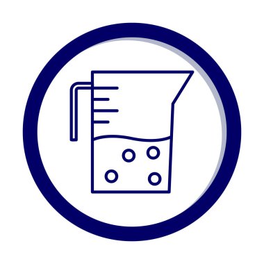 Beaker modern simgesinin vektör illüstrasyonu                          