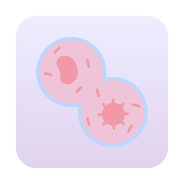 Mitoz web simgesi, vektör illüstrasyonu