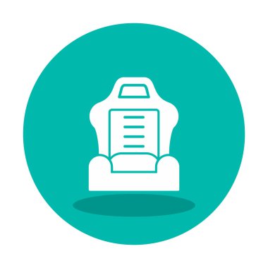 araba koltuğu simgesi, vektör illüstrasyonu 