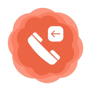 düz gelen çağrı simgesi vektör çizimi