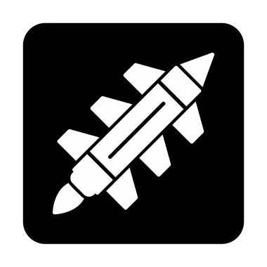 Füze roket ikonu vektör çizimi