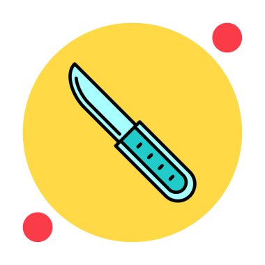 Beyaz arka plan üzerinde izole bıçak simge vektör  