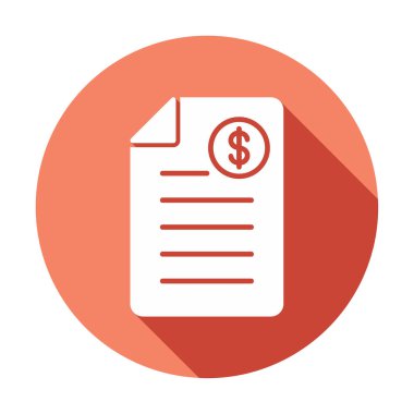 Alışveriş Faturası Vektör renk simgesi tasarımı 