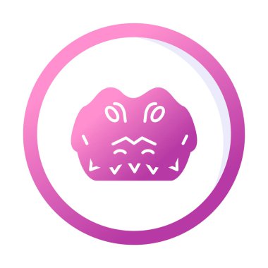 Basit timsah simgesi, vektör illüstrasyonu