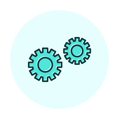 Gears'ı web simgesi, vektör çizim 