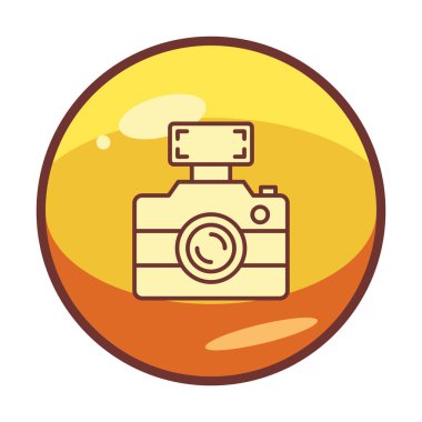 fotoğraf makinesi simgesi, vektör illüstrasyonu